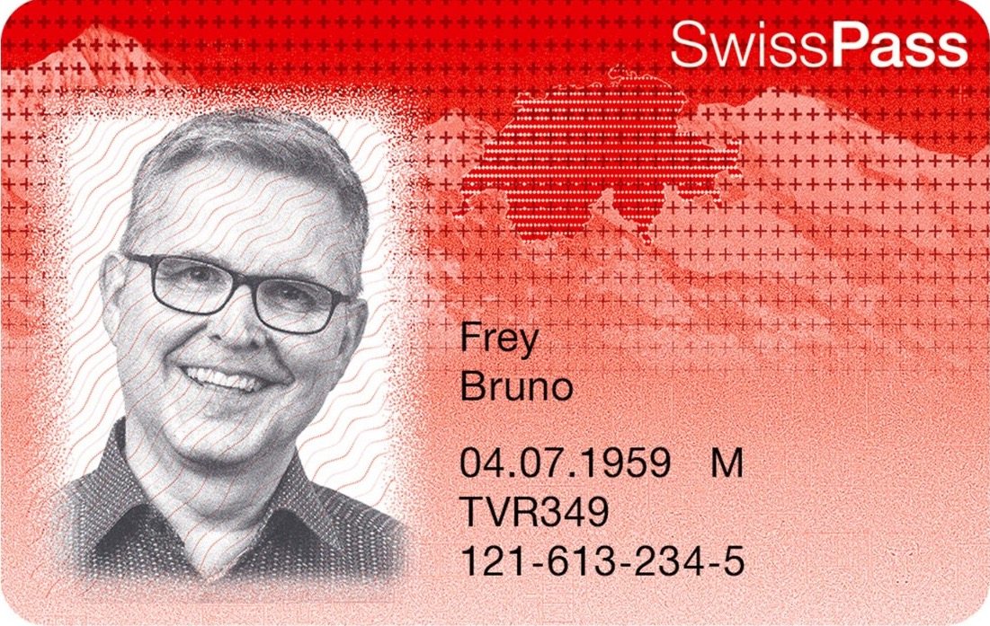 SwissPass mit Kundenfoto (Musterkarte)